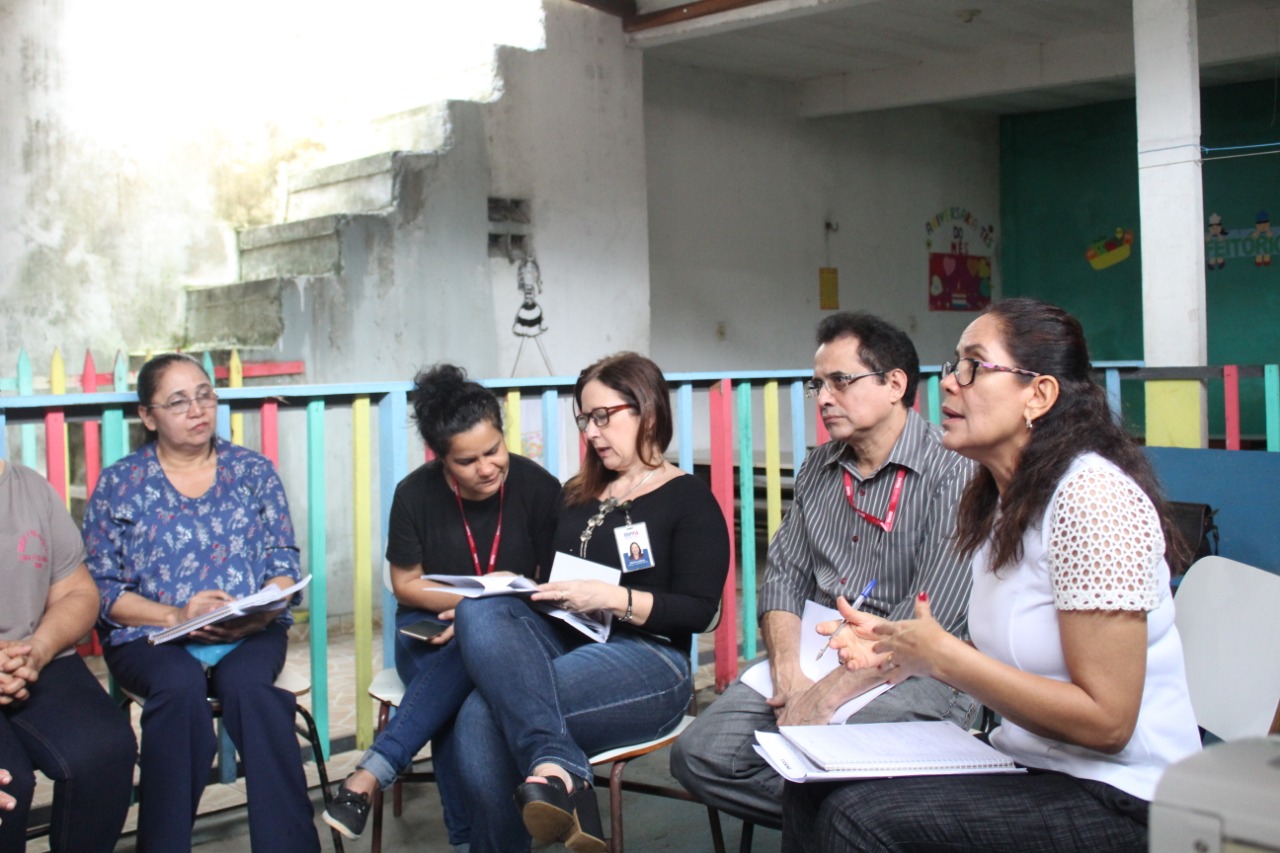 Equipe do MPPA durante a visita técnica para averiguar atividades da associação