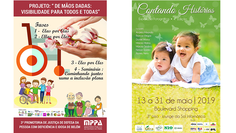 Cartazes de divulgação das iniciativas voltadas à valorização da pessoa com deficiência Cartazes de divulgação das iniciativas voltadas à valorização da pessoa com deficiência