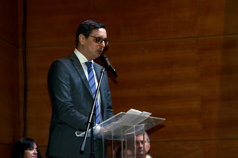 Promotor Márcio Maués, presidente da Ampep, discursa na posse do procurador-geral Promotor Márcio Maués, presidente da Ampep, discursa na posse do procurador-geral