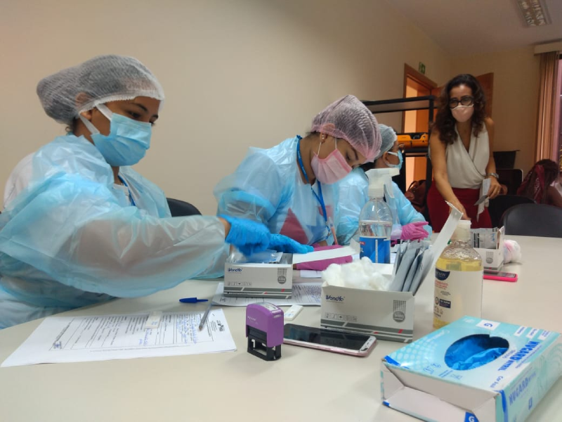 Cerca de 100 servidores e membros do MPPA passaram por testes para covid-19. Cerca de 100 servidores e membros do MPPA passaram por testes para covid-19.