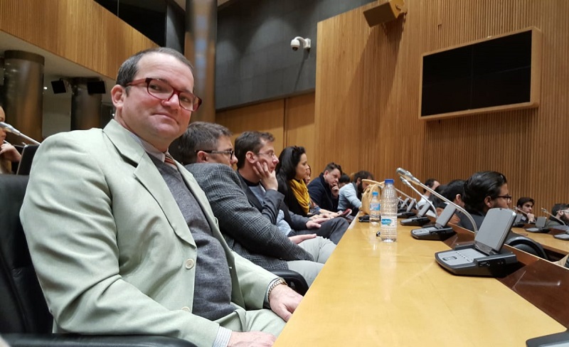 Franklin Prado durante seus estudos na Universidade de Salamanca, Espanha