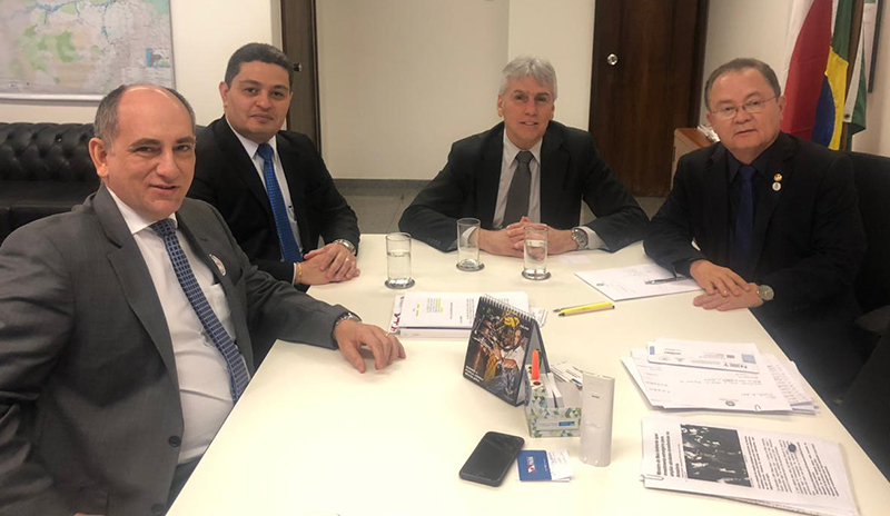 Marco Aurélio, Silvio Amorim, Gilberto Martins e Zequinha Marinho reunidos no Senado Marco Aurélio, Silvio Amorim, Gilberto Martins e Zequinha Marinho reunidos no Senado