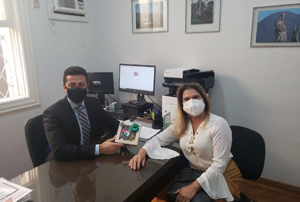 PJ Albely Lobato com o Coordenador do Núcleo do Patrimônio Público, Marcelo Maffra