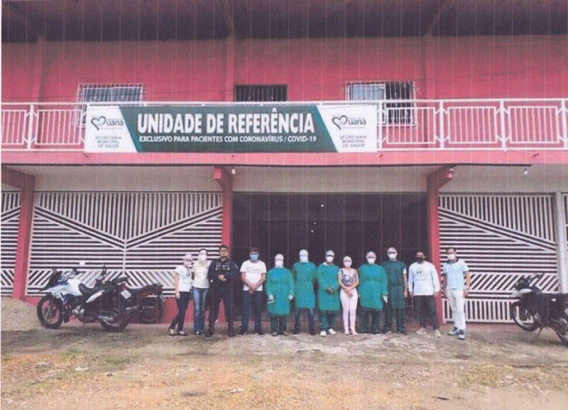 Fachada do Hospital de Campanha foi pintada de vermelho, cor usada pelo prefeito em sua campanha nas eleições de 2020 Fachada do Hospital de Campanha foi pintada de vermelho, cor usada pelo prefeito em sua campanha nas eleições de 2020