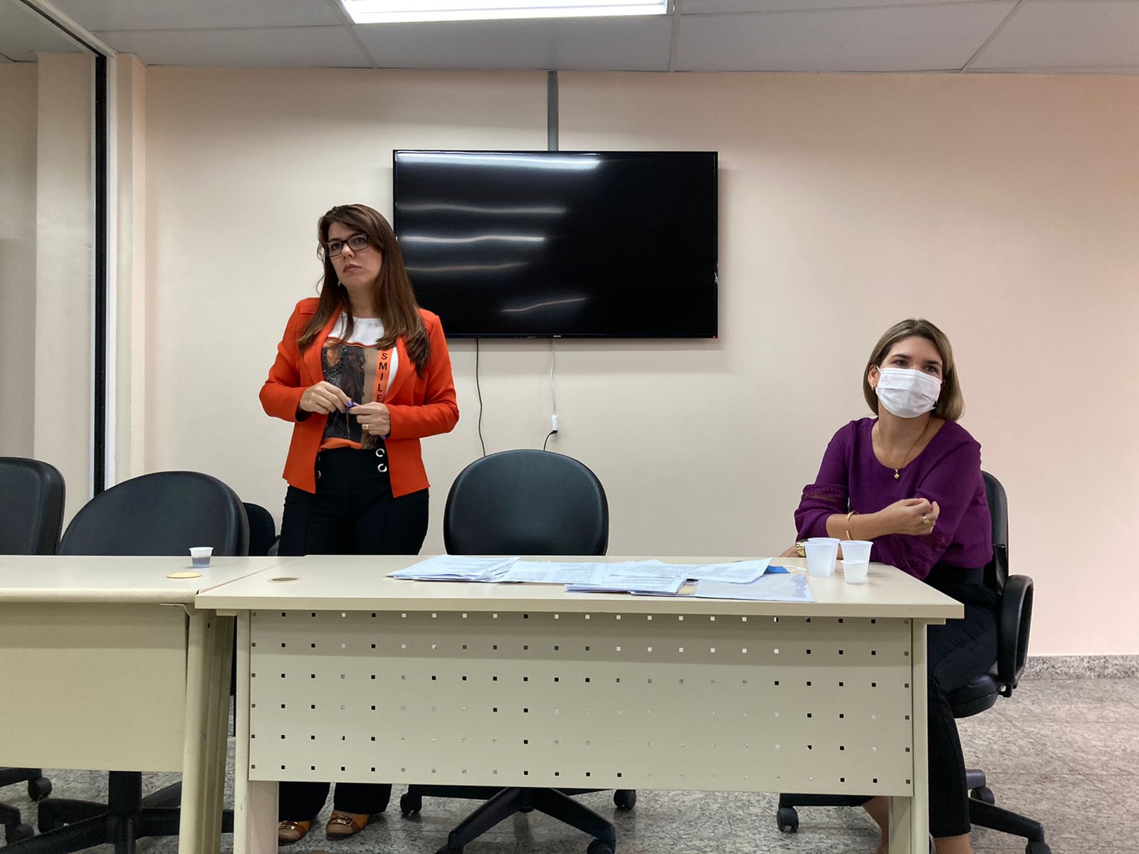 Reunião do Núcleo Mulher sobre Plano de Ação no atendimento de mulheres em situação de violência