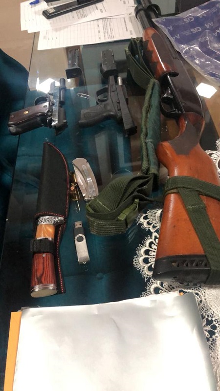 Armas apreendidas durante a operação