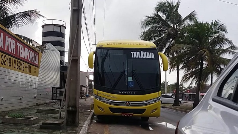 O ônibus foi fotografado por visitantes O ônibus foi fotografado por visitantes