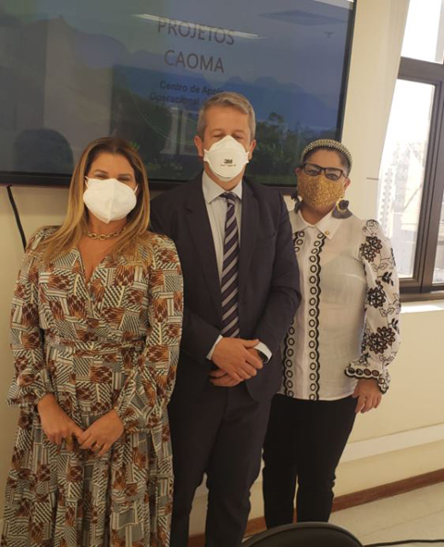 Coordenador do CAOMA do MPMG, Carlos Eduardo, apresentou a atuação da unidade às Promotoras do Pará