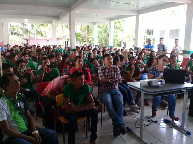 Participantes reunidos na Escola Pedro Nogueira, na zona rural de São Sebastião da Boa Vista Participantes reunidos na Escola Pedro Nogueira, na zona rural de São Sebastião da Boa Vista