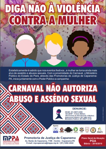 Cartaz da campanha de combate à violência contra a mulher Cartaz da campanha de combate à violência contra a mulher