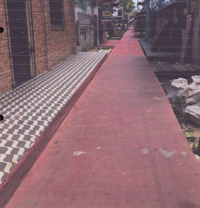 Até mesmo calçadas foram pintadas para promoção da campanha eleitoral do prefeito Até mesmo calçadas foram pintadas para promoção da campanha eleitoral do prefeito